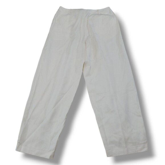 New Lattelier Pants Size Small W30"xL27" Women's Dress Pants Pleated Linen Blend - Picture 3 of 6